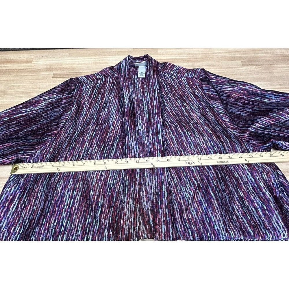 Catherines Maggie Barnes Size 2X Open Cardigan Jacket 3/4 Sleeve Lightweight - Picture 7 of 12